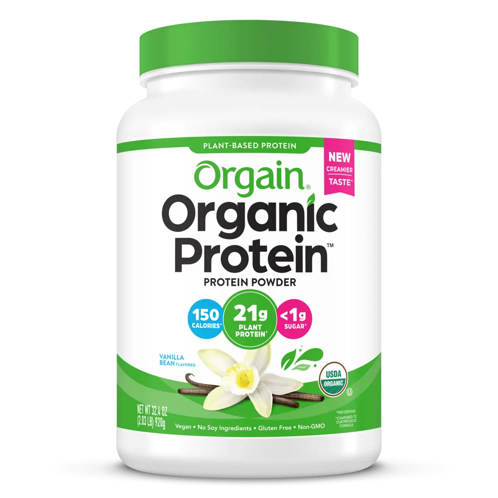 Orgain Organic Vegan 21g Protein Powder - Plant Based Vanilla Bean -- 32.4 oz