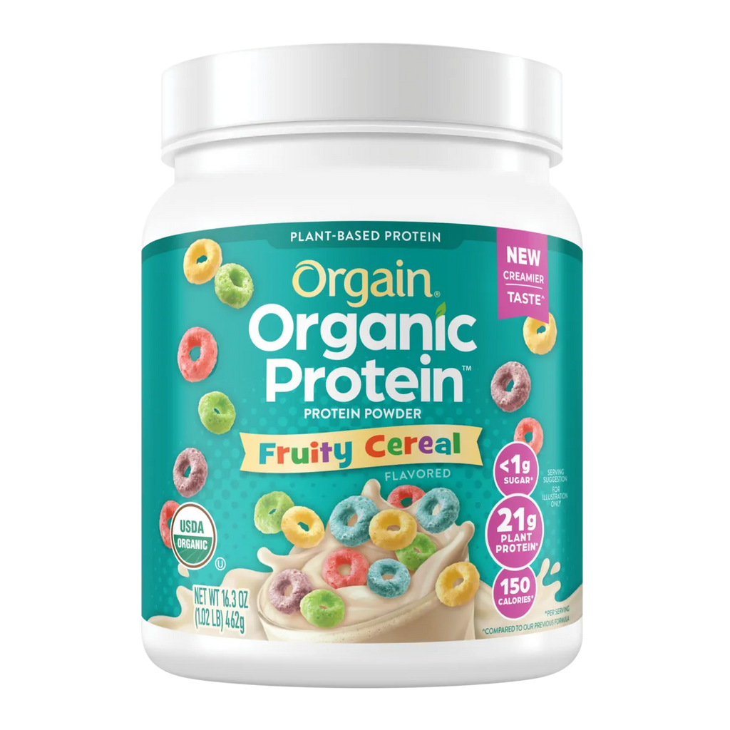 Orgain Organic Vegan 21g Protein Powder - Plant Based Fruity Cereal -- 32.4 oz